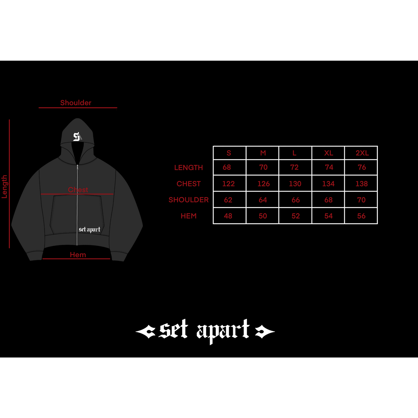 SET APART ZIP UP